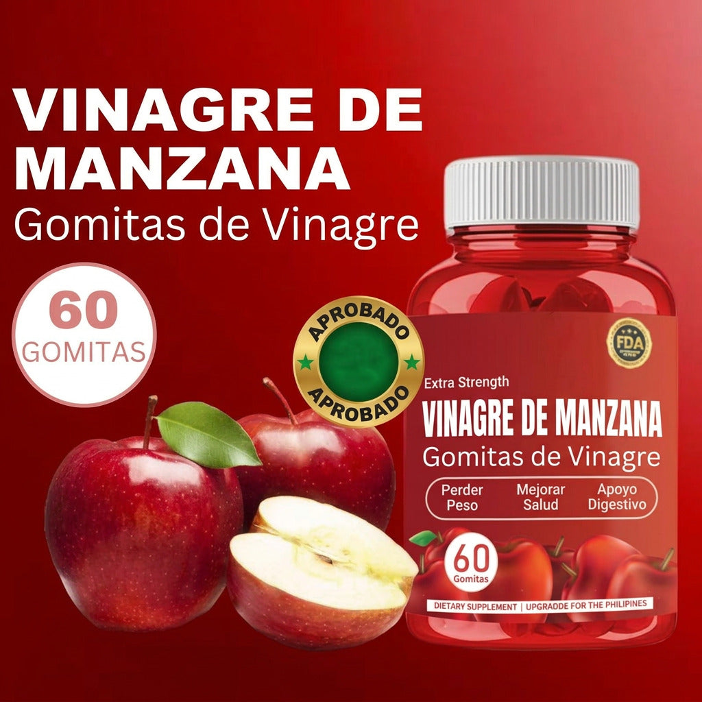 Suplemento gummies de vinagre de manzana 60 unidades